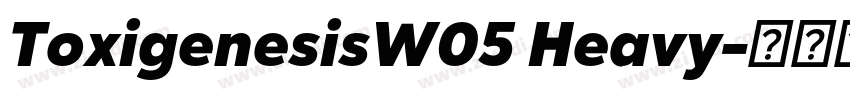 ToxigenesisW05 Heavy字体转换